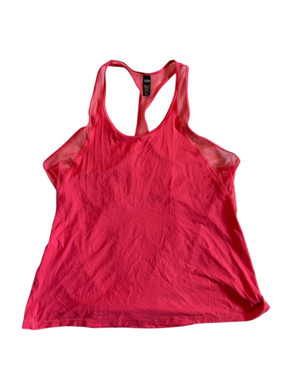 Victoria's Secret Sport Hot Pink Racerback Mesh Athletic Tank Top Medium